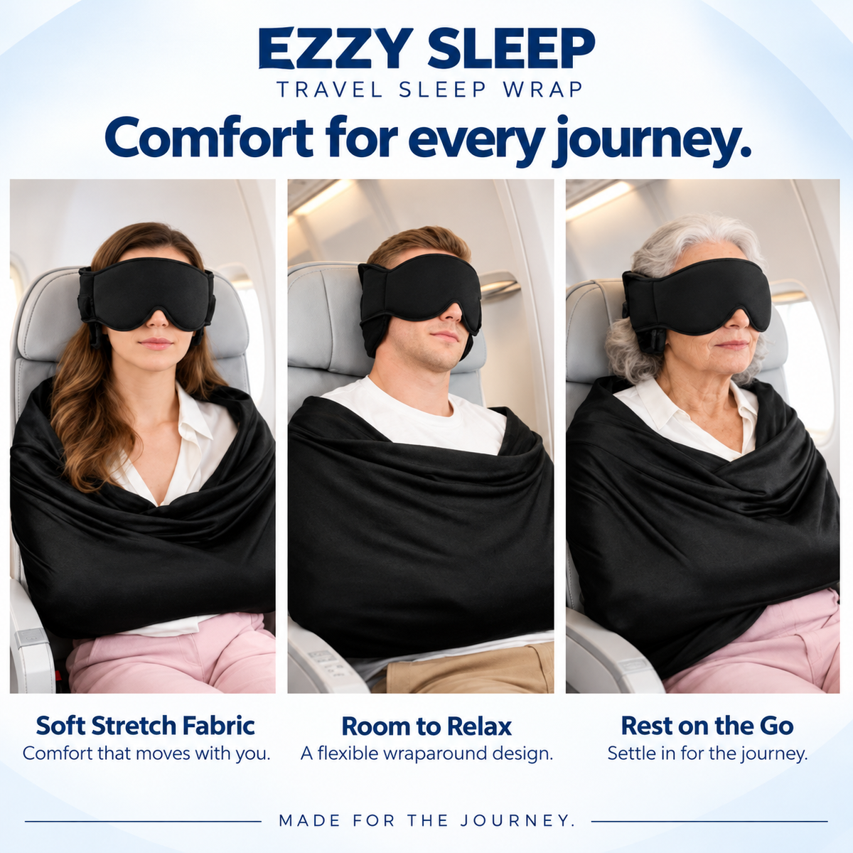 EZZYSLEEP™ First Class 3-In-1 Travel Sleep Set
