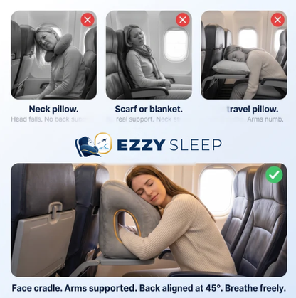 EZZYSLEEP™ AirHug Inflatable Travel Pillow
