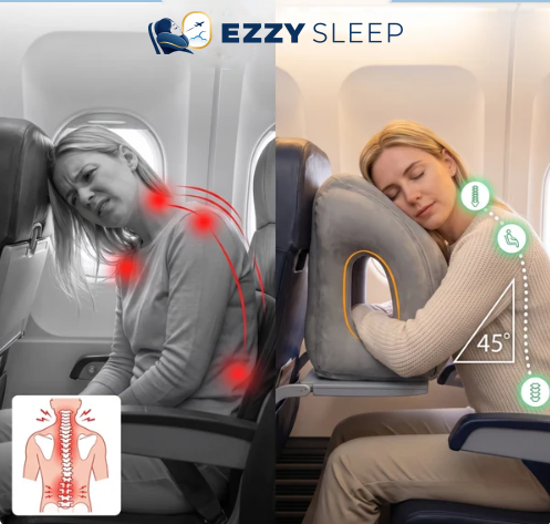 EZZYSLEEP™ AirHug Inflatable Travel Pillow